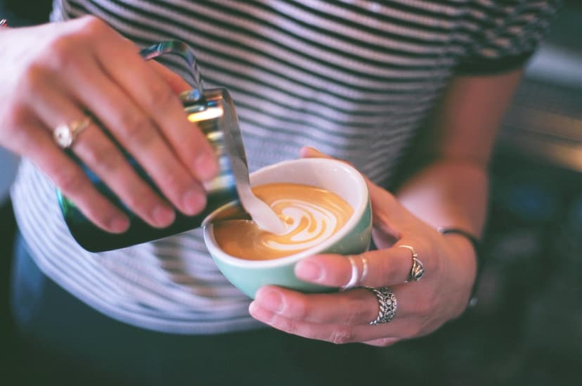 latte art in cup