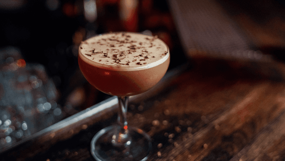 Ice cold salted caramel cocktail with Licor 43 Orochata