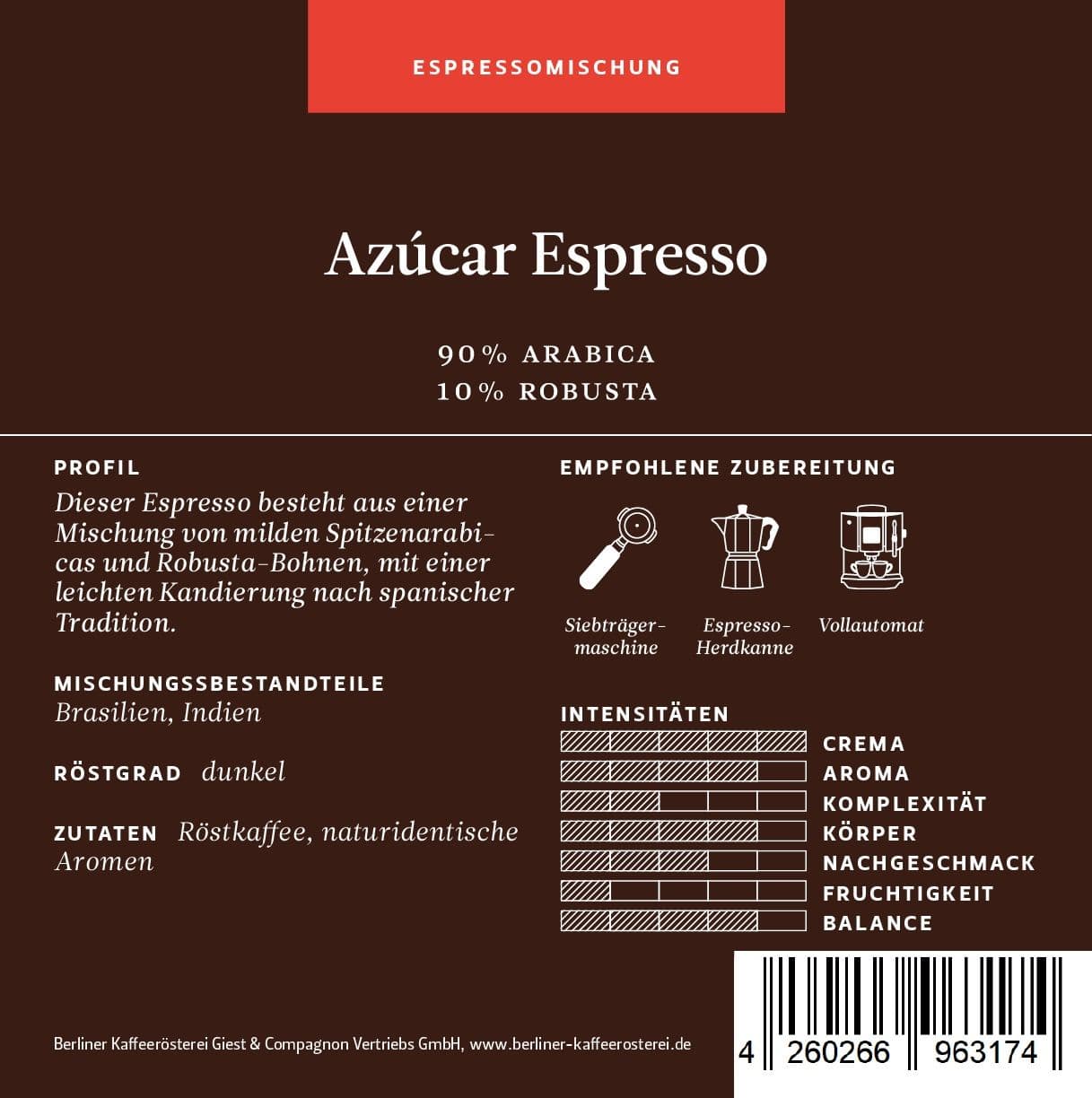 Azucar  Espresso