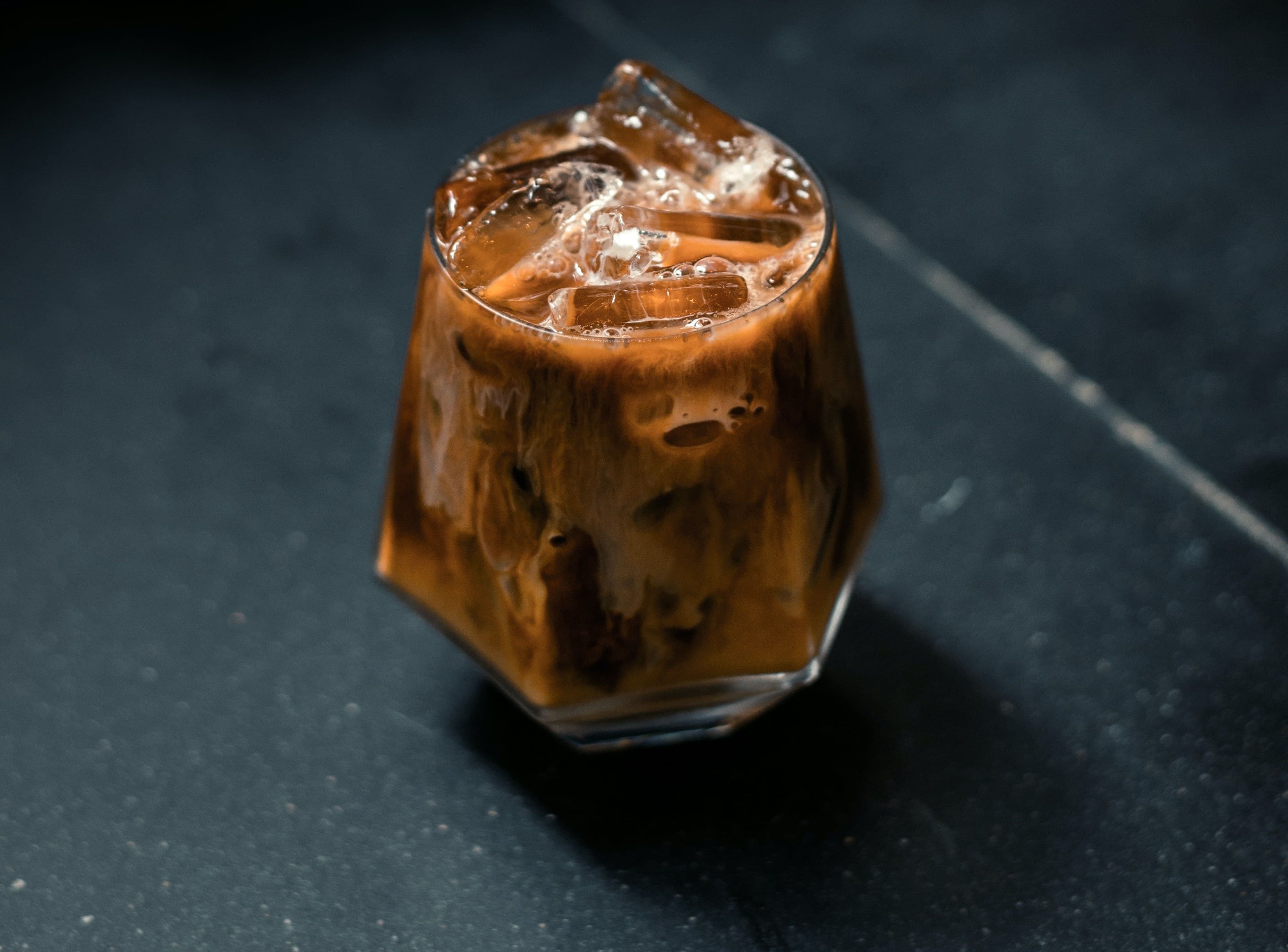 Almond coffee with espresso granita