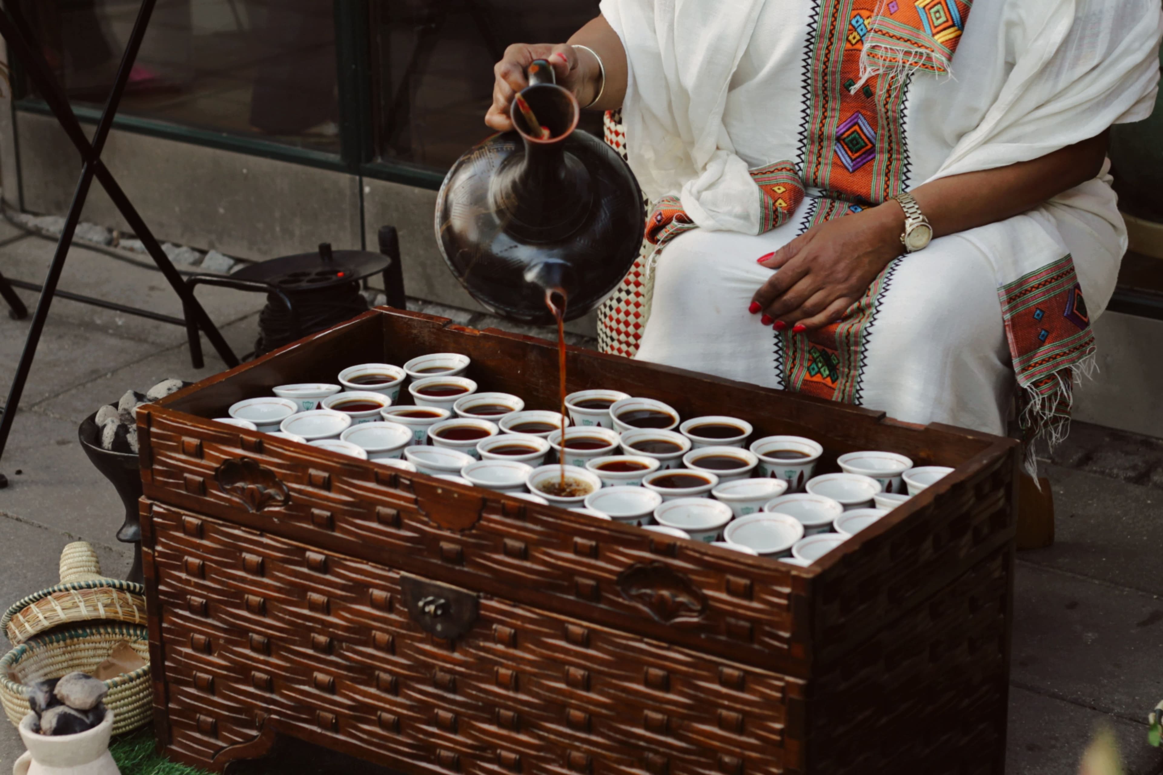 What type of coffee is produced in Africa?