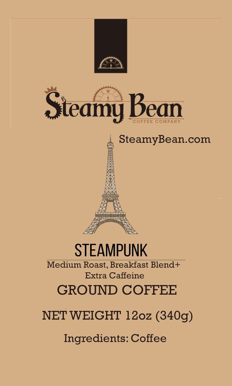 STEAM PUNK MEDIUM ROAST WITH EXTRA CAFFEINE