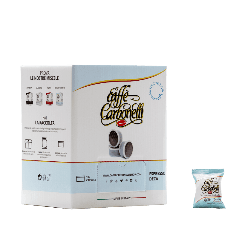 Caffe Carbonelli Capsules Lavazza Espresso Point Decaffeinated Blend