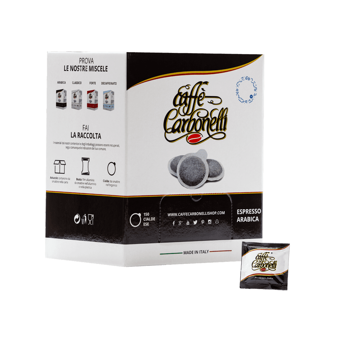 Caffe Carbonelli ESE Pods 100% Arabica Blend