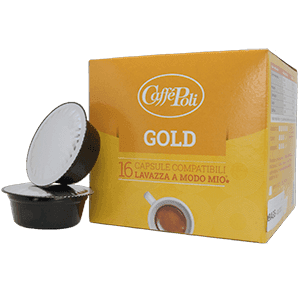 16 A Modo Mio compatible capsule Gold