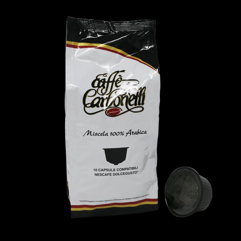 Caffe Carbonelli Nescafe Dolce Gusto Compatible Capsules Arabica Blend
