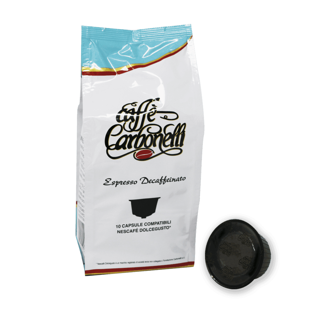 Caffe Carbonelli Nescafe Dolce Gusto Compatible Capsules Decaffeinated Blend