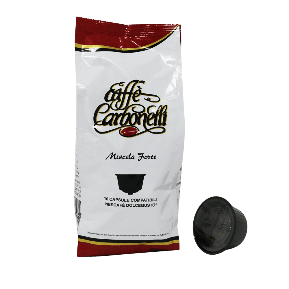 Caffe Carbonelli Nescafe Dolce Gusto Compatible Capsules Strong Blend
