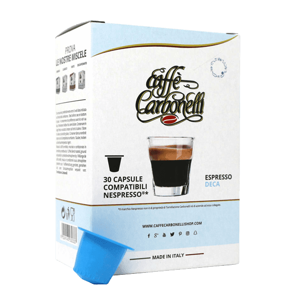 Caffe Carbonelli Nespresso Compatible Capsules Decaffeinated Blend