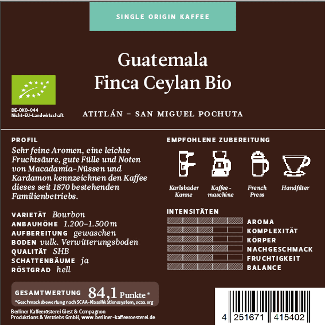 Guatemala Ceylan Estate Bio