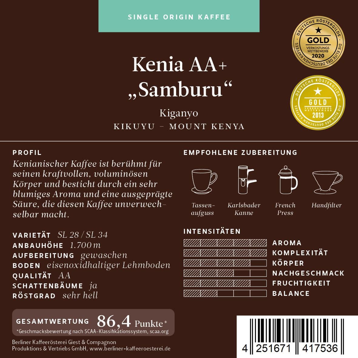 Kenya "Samburu" Light Roast