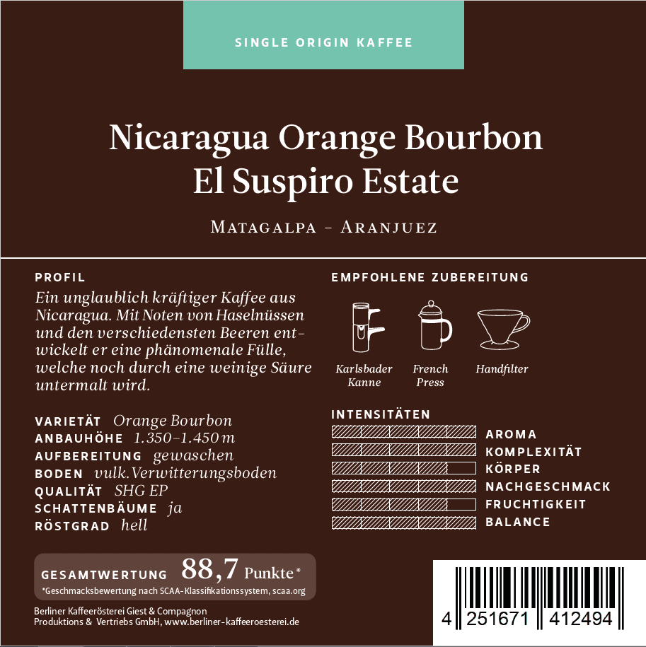 Nicaragua Orange Bourbon