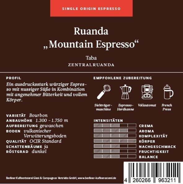 Ruanda "Mountain Espresso"