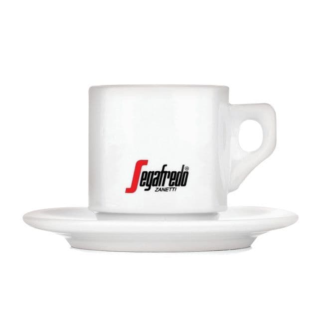 Segafredo Zanetti® Cappuccino Cup and Saucer Set. Size Medium - Set of 4