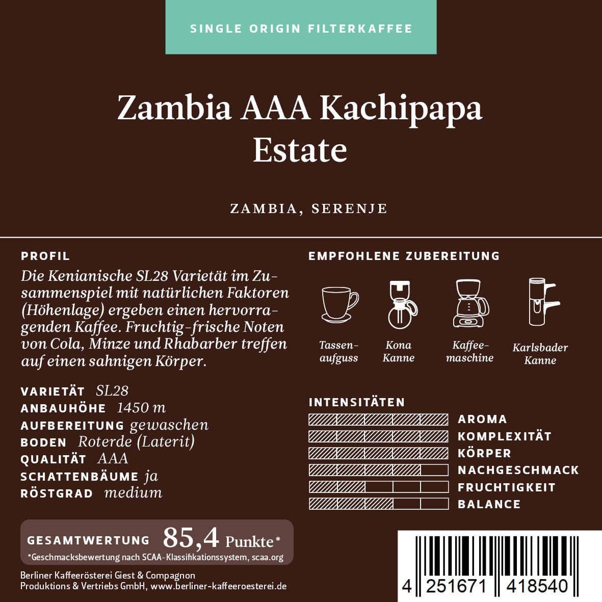 Zambia AAA Kachipapa Estate