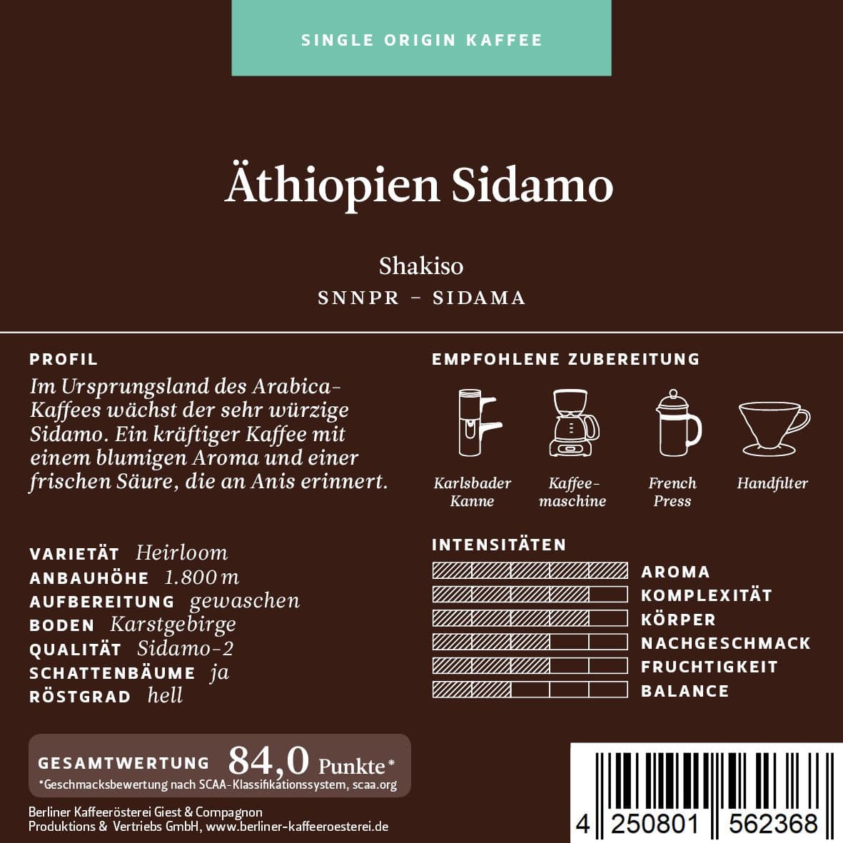 Ethiopia Sidamo Shakiso Estate