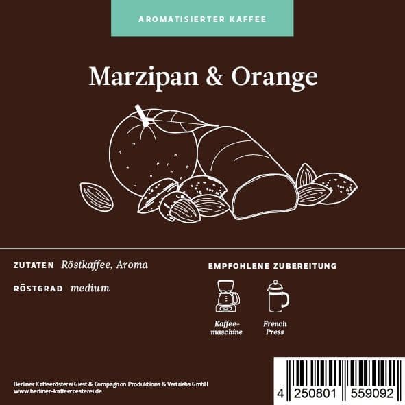Flavored Coffee Marzipan Orange