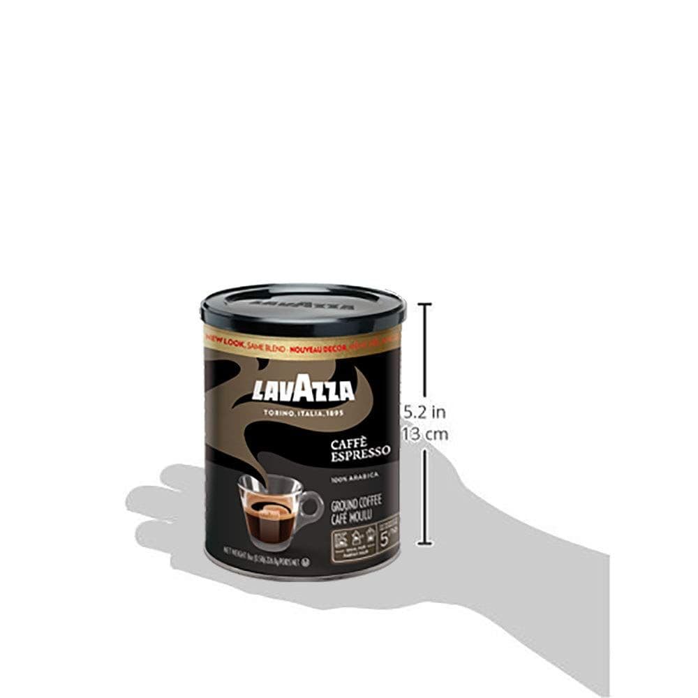 Lavazza Espresso Italiano Ground Coffee Blend, Medium Roast, 8-Oz Cans, Pack of 4 (Packaging May Vary) Authentic Italian, Blended And Roasted in Italy, Value Pack, Non-GMO, 100% Arabica, Rich-bodied 4