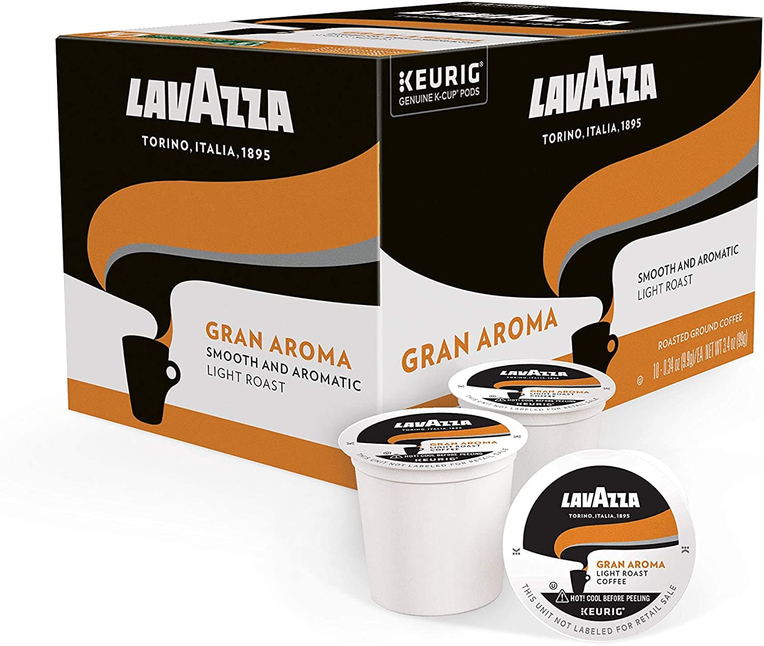 Lavazza Gran Aroma Single-Serve Coffee K-Cup® Pods for Keurig Brewer, Light Roast, 10-Count Boxes (Pack of 6) 4