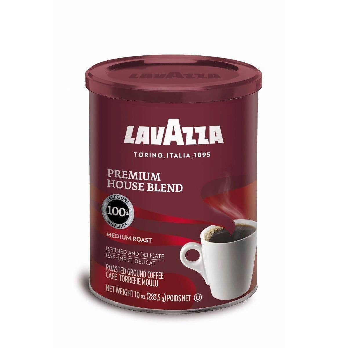 Lavazza Premium House Blend Ground Coffee, Medium Roast, 10-Ounce Cans (Pack of 4)