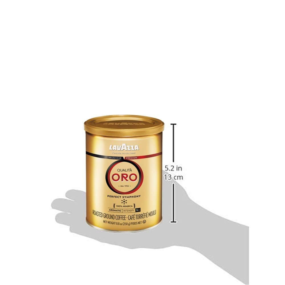 Lavazza Qualita Oro Ground Coffee Blend, Medium Roast, 8.8-Oz Cans (Pack of 6) Authentic Italian, Non GMO, Blended And Roated in Italy, Full bodied medium roast with sweet, aromatic flavor 2