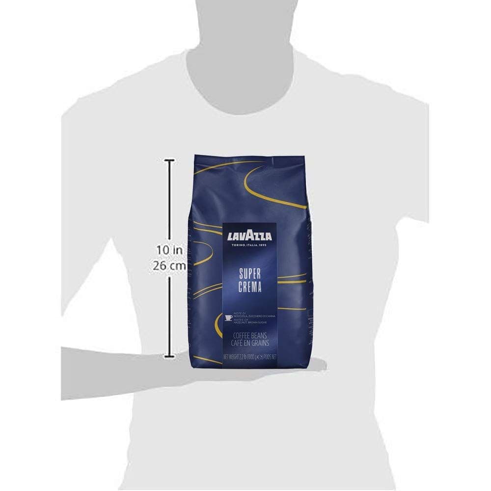 Lavazza Super Crema Espresso Whole Bean Coffee, 2.2-pound Bag 2-pack 2