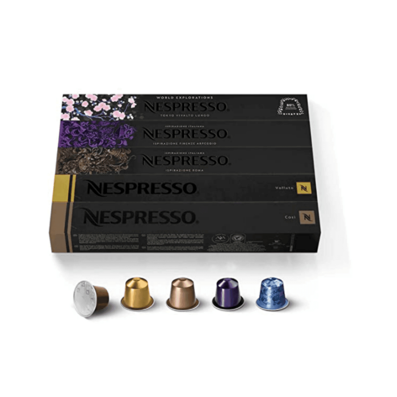 Nespresso Capsules OriginalLine, Variety Pack - 50 Count
