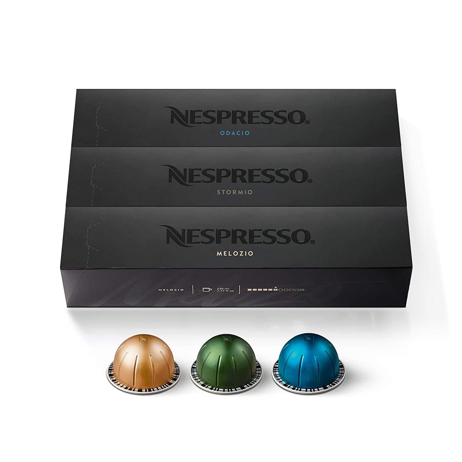 Nespresso Capsules VertuoLine, Variety Pack - Stormio, Odacio, Melozio