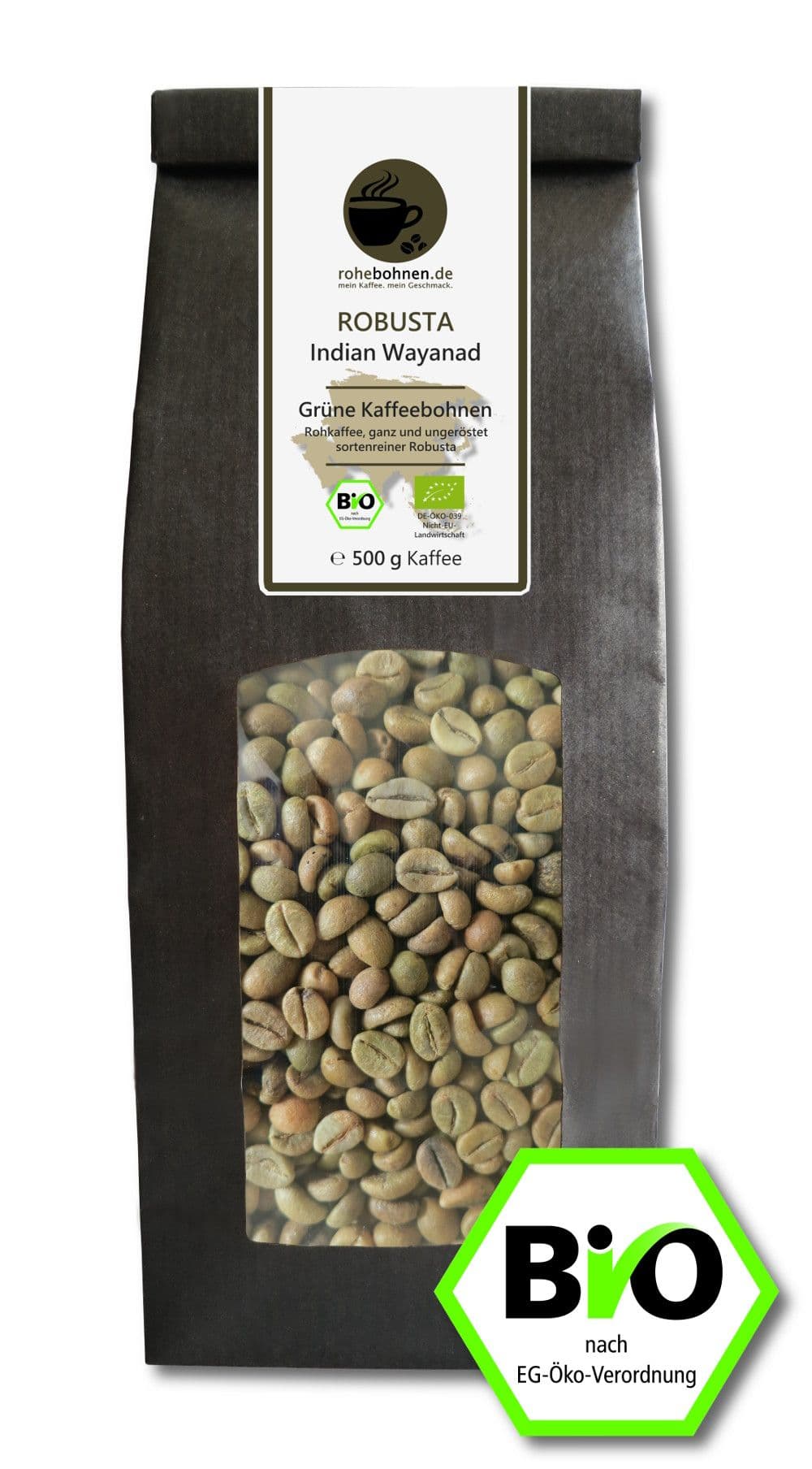 Organic Green Coffee Robusta Indian Wayanad