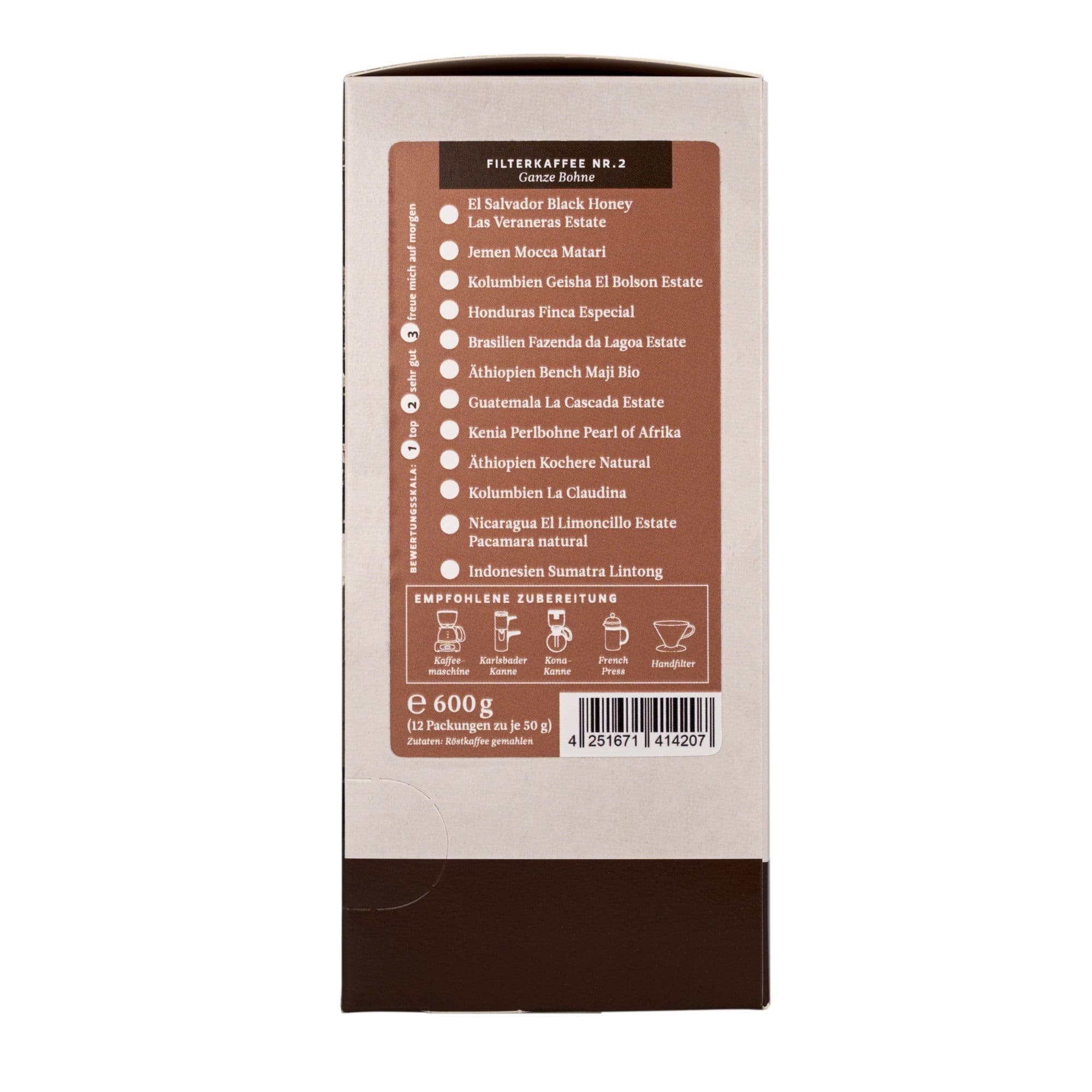 Sample set filter coffee No. 2 (12x50g / whole bean) 3