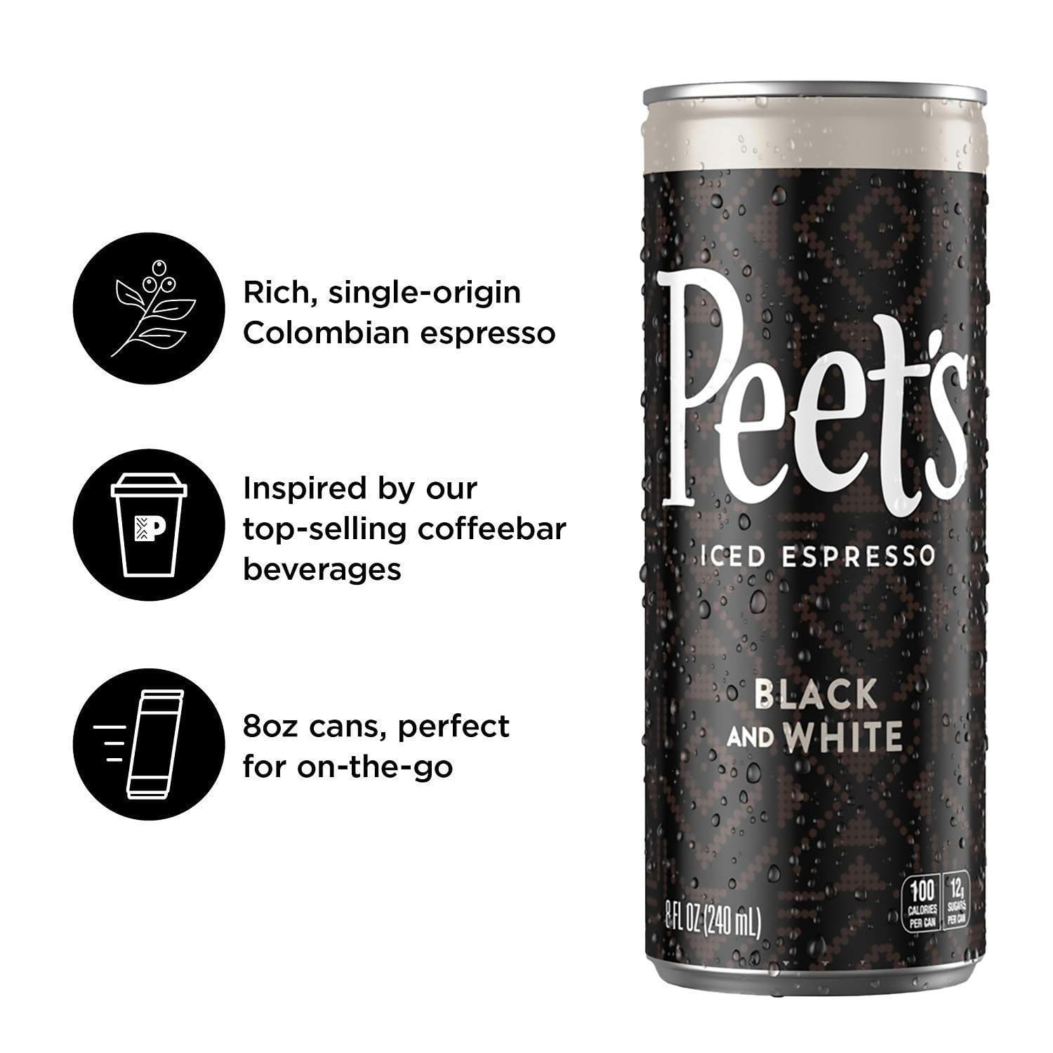 True Iced Espresso, Black and White, 8 ounce (Pack of 24) 3
