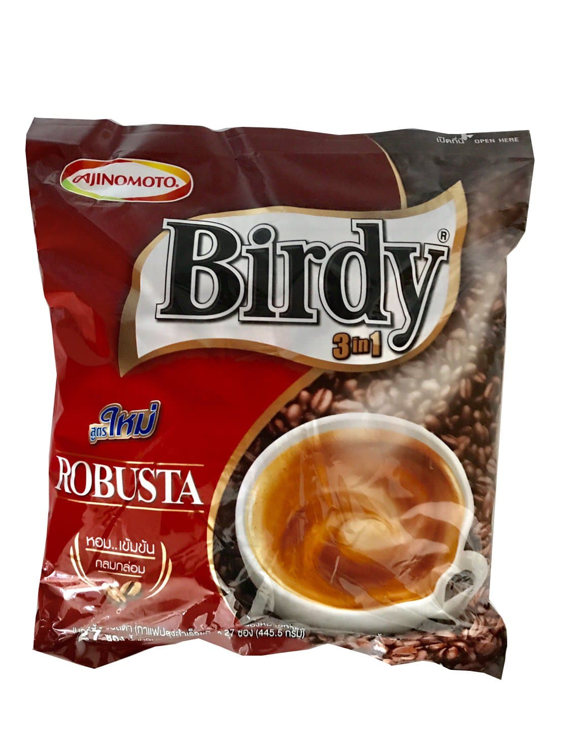 Ajinomoto Birdy Robusta 3 in 1 Instant Coffee, 27-Count