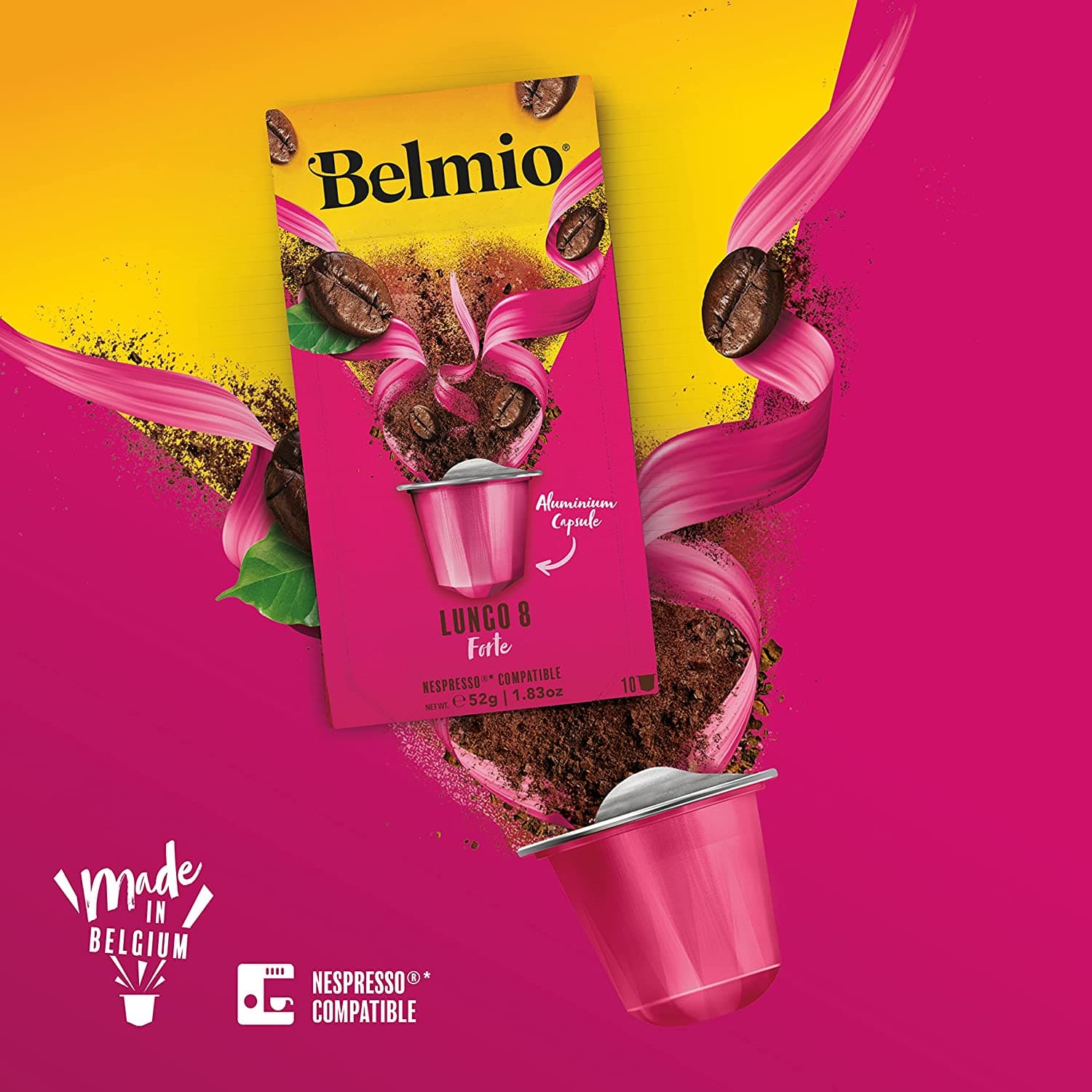 Belmio Coffee Capsules, Espresso Forte, Dark Roast, 80 Count, Aluminum Nespresso Compatible Capsules 2