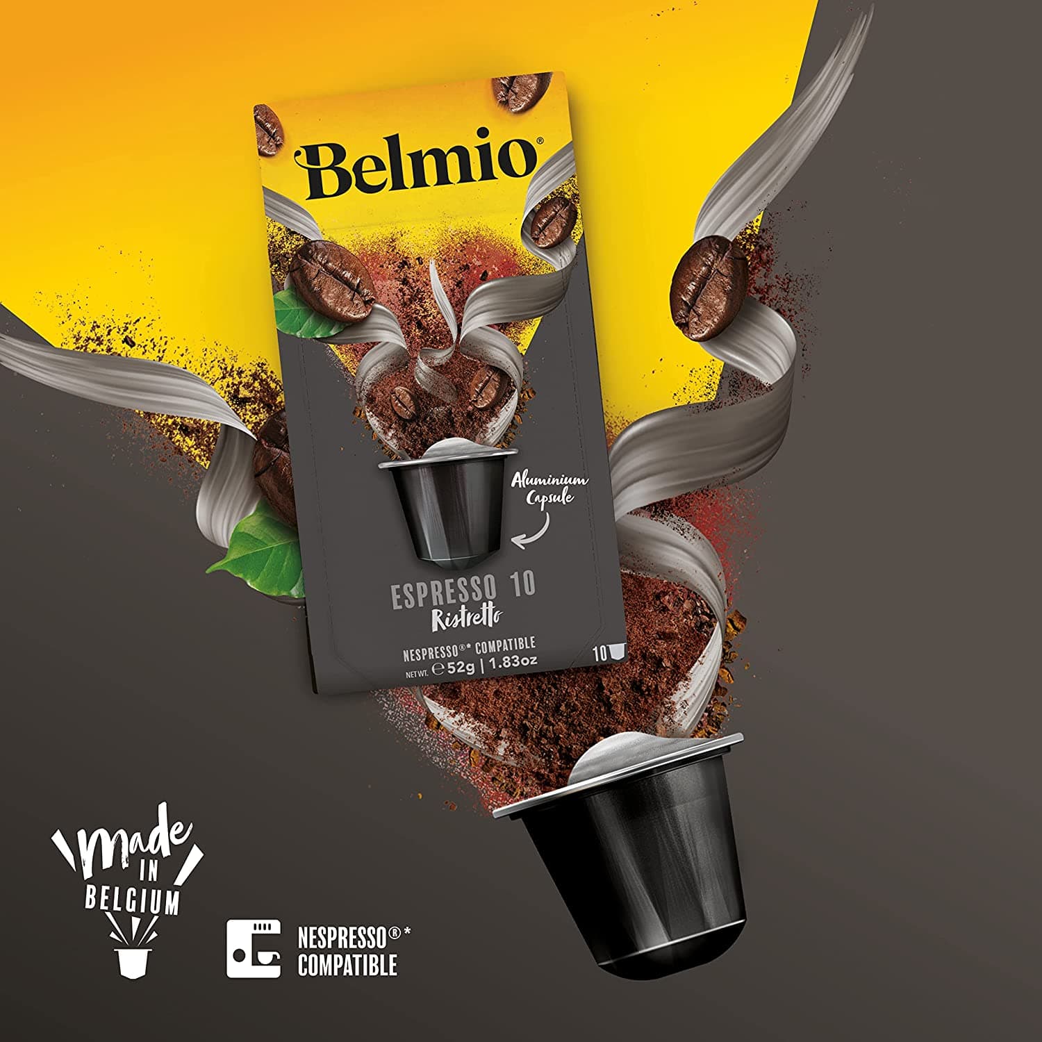 Belmio Coffee Capsules, Espresso Ristretto, Dark Roast, 80 Count, Aluminum Nespresso Compatible Capsules 2