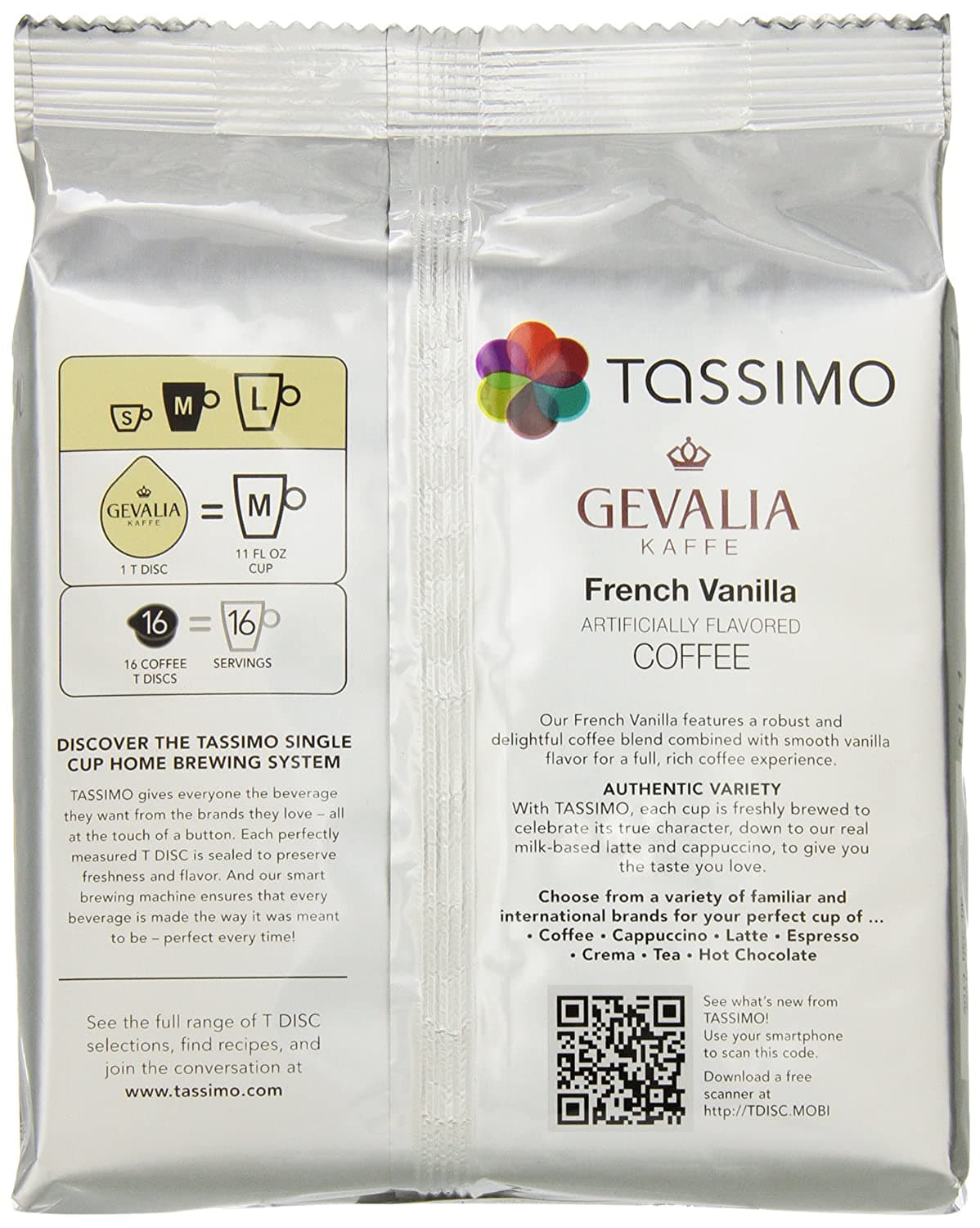 Gevalia French Vanilla Tassimo Coffee Brewing Pods (16 Count) 2