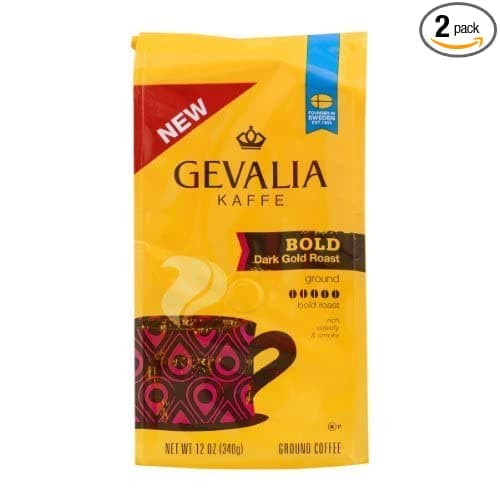 Gevalia Kaffe, Ground Coffee, Bold Dark Gold Roast