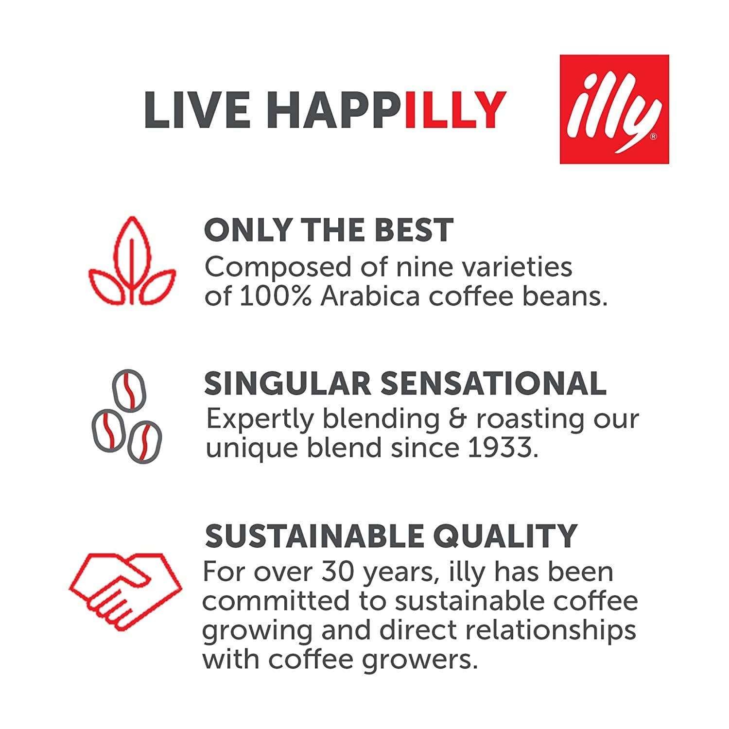 illy Espresso Ground Decaffeinated Coffee, 8.8oz (Pack of 4) 2