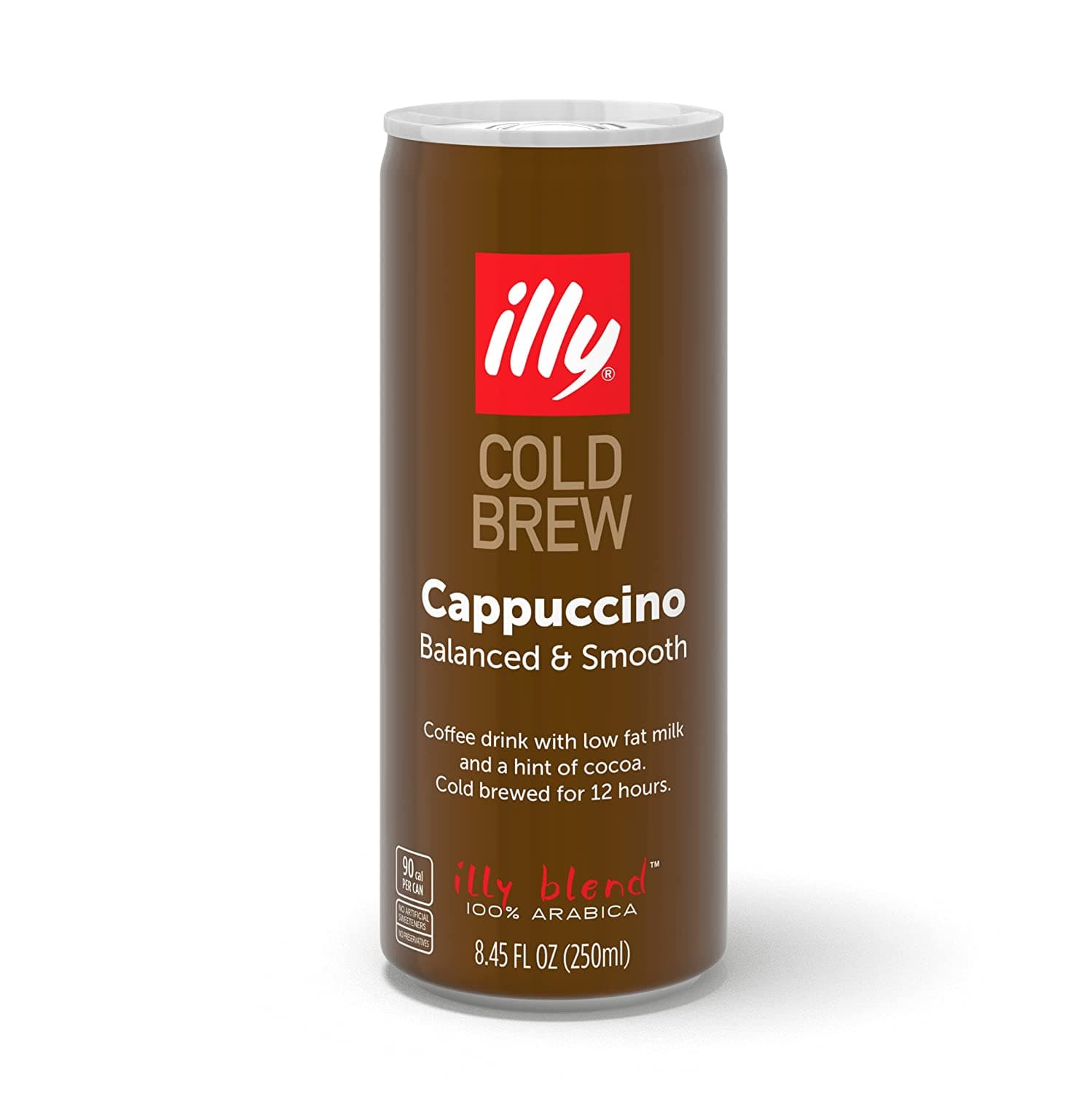 Illy Ready to Drink Coffee CAPPUCCINO Cold Brew, Authentic Italian Coffee, Made with 100% Arabica Coffee, All-Natural, No Preservatives, 8.5 Fl Oz