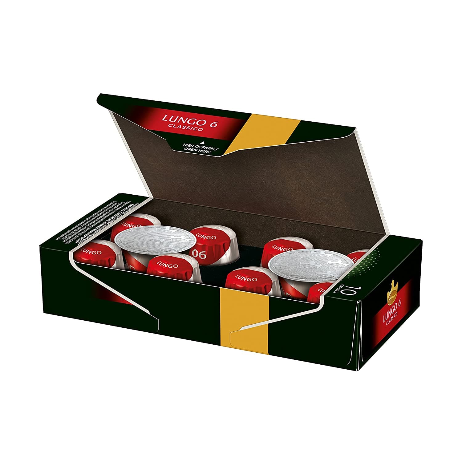 Jacobs Nespresso OriginalLine Compatible ALUMINIUM Capsules Lungo Intensity 6 Classico 10 Single Servings (Pack of 5) 3