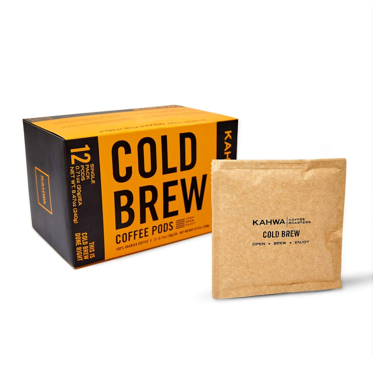 Kahwa Coffee, Cold Brew Coffee Pitcher Packets, 2-Pack, 24 Count