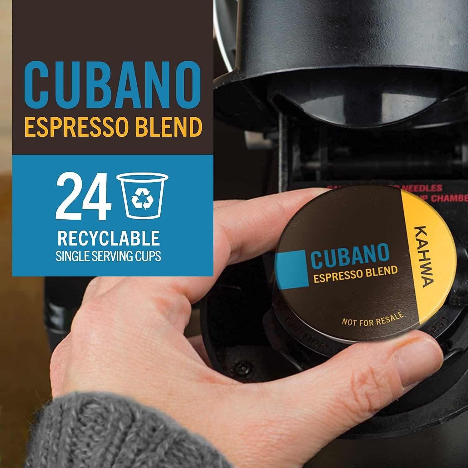 Kahwa Coffee Cubano, Cuban Coffee, Dark Roast Blend, Single-Serve Coffee Pods, Compatible with Keurig Brewers, 24 pods 2
