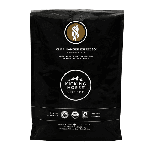 Kicking Horse Coffee, Cliff Hanger Espresso, Medium Roast, Whole Bean, Certified Organic, Fairtrade, Kosher Coffee, 35.2 Oz