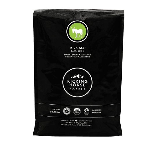 Kicking Horse Coffee, Kick Ass, Dark Roast, Whole Bean, Certified Organic, Fairtrade, Kosher Coffee, 2.2 Lb, 35.2 Ounce