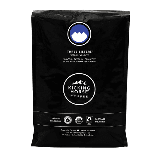 Kicking Horse Coffee, Three Sisters, Medium Roast, Whole Bean, 2.2 Pound - Certified Organic, Fairtrade, Kosher Coffee