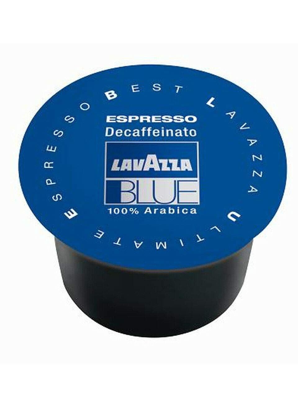 Lavazza BLUE Capsules, Espresso Decaffeinato Coffee Blend, Decaffeinated Medium Roast, 28.2-Ounce Boxes (Pack of 100)