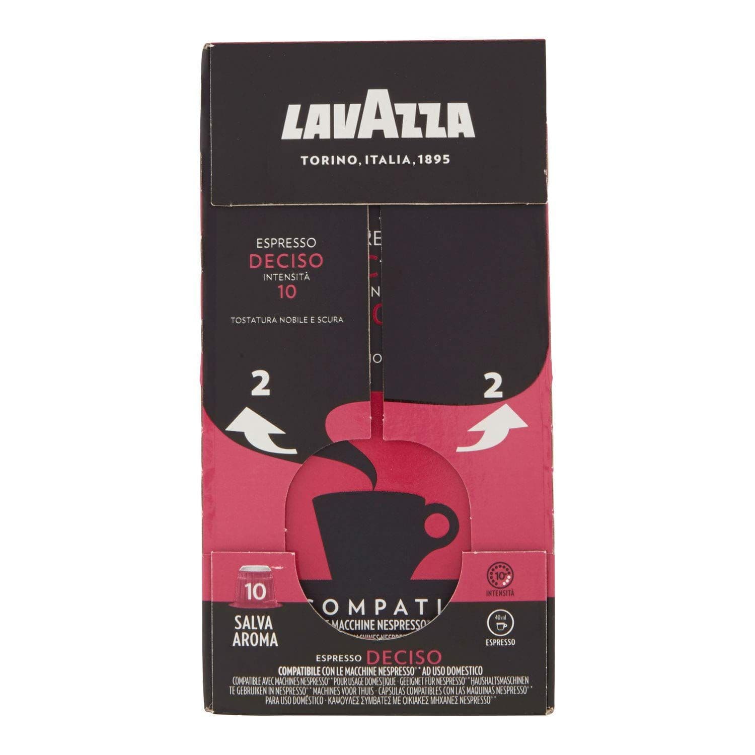 Lavazza Deciso Espresso Dark Roast Capsules Compatible with Nespresso® Original* Machines (Pack of 100) 5