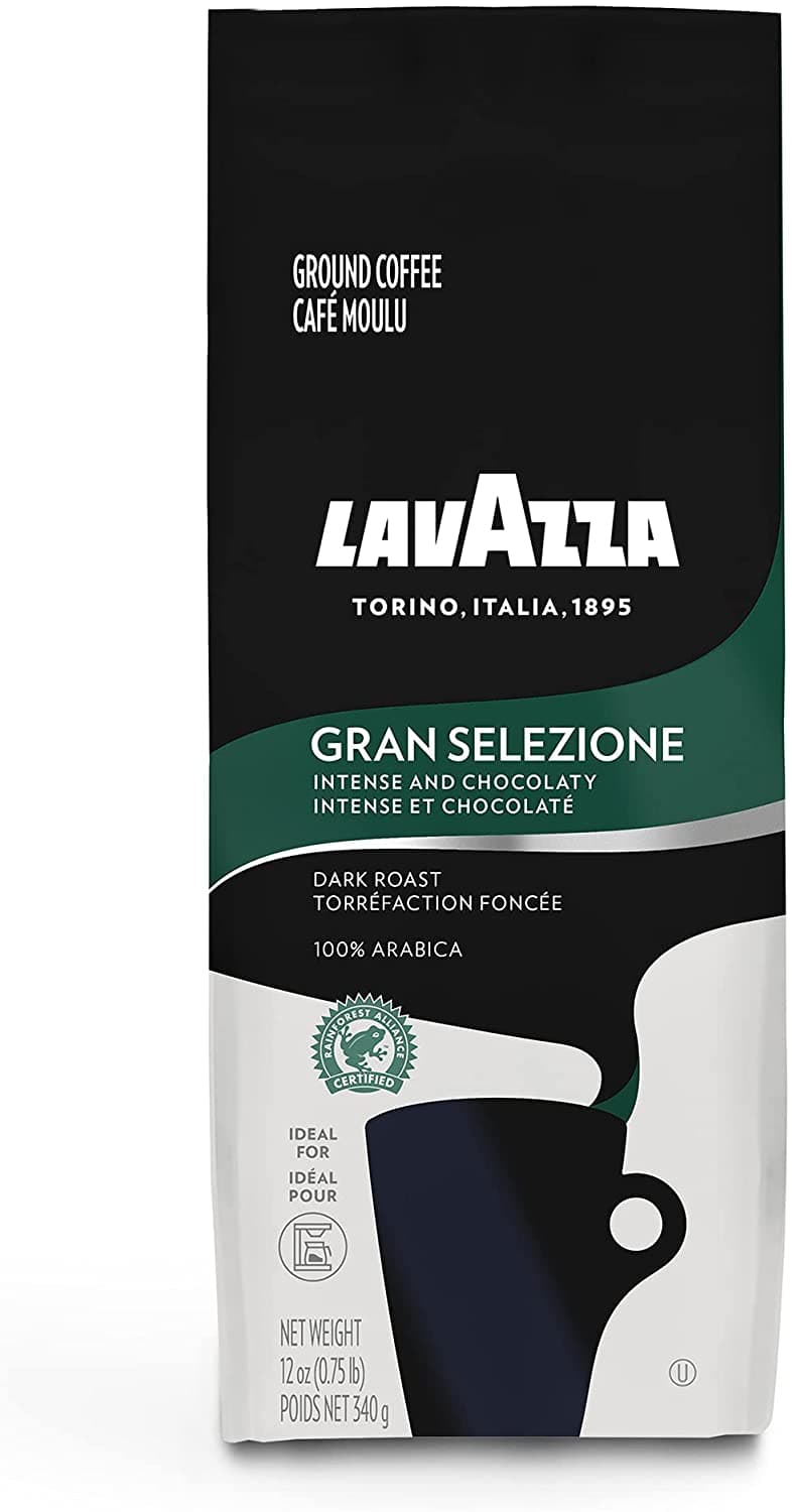 Lavazza Gran Selezione Ground Coffee Blend, Dark Roast, 12-Oz Bags (Pack of 6) Authentic Italian, 100% Arabica, Blended And Roasted in Italy, Non GMO, Rainforest Alliance Certified & 100% Sustainably 2
