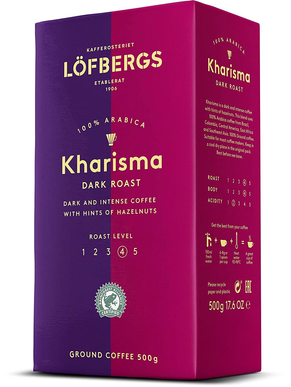 Lofbergs Kharisma Dark Roast & Ground Coffee, 500 g (Pack of 1) 3