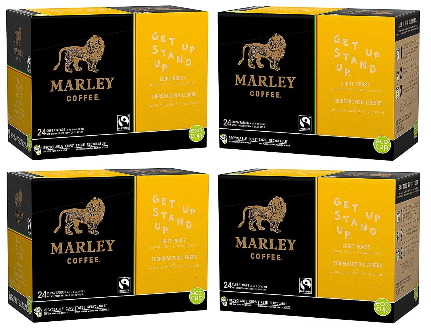 Marley Coffee,Get Up, Stand Up, Single Serve RealCup Organic Light Roast for Keurig K-Cup Brewers, 96 Count 2