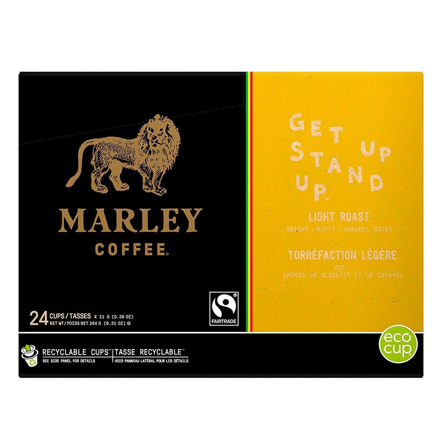 Marley Coffee,Get Up, Stand Up, Single Serve RealCup Organic Light Roast for Keurig K-Cup Brewers, 96 Count 3